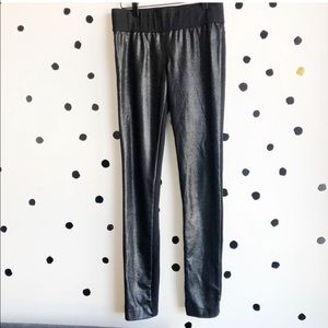 Club Monaco Tasha Faux Leather Leggings Black 6